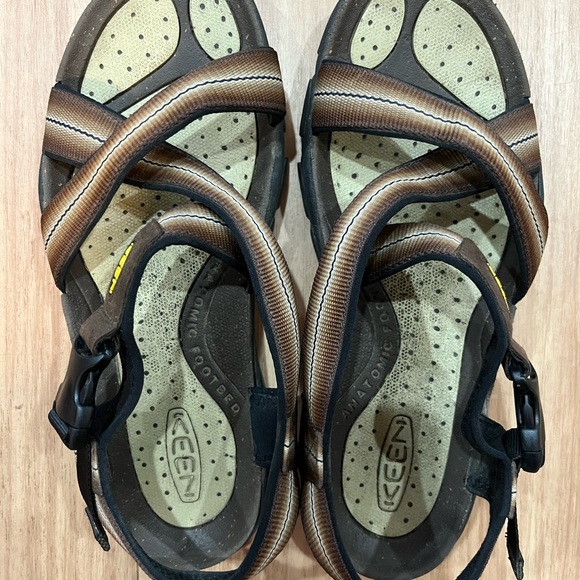 Keen Mens Brown Anatomic Footbed Open Toe Strap Sandals Size 11.5 - Picture 2 of 16